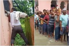 Desi Jugaad: Man Gets Covid Vaccine Through Window a As People Stand in Long Queue | Watch