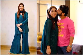 Disha Parmar Looks Elegant in Rs 13k Green Kurta-Sharara Set in Adorable Pictures With Rahul Vaidya