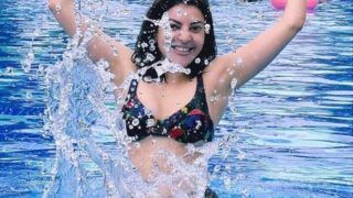 Kajal Aggarwal Makes a Splash In Pool In Hot Blue Printed Bikini, Fans Are All Hearts