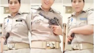 Agra Woman Constable Flaunts Revolver & Talks About 'Rangbaazi' in UP, Probe Ordered After Video Goes Viral | Watch