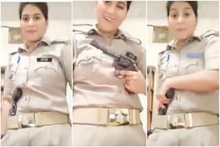 Agra Woman Constable Flaunts Revolver & Talks About 'Rangbaazi' in UP, Probe Ordered After Video Goes Viral | Watch
