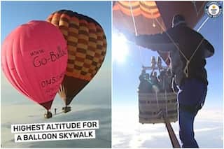 Man Walks Between 2 Hot Air Balloons At an Altitude of 6,500 Metres, Video Will Give You Goosebumps | Watch
