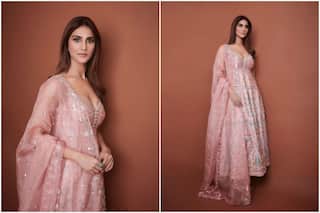 Vaani Kapoor Channels Ethnic Vibes in Blush Pink Suit by Anita Dongre's Worth Rs 1. 7 Lakh