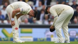 ओवल टेस्ट के दौरान घुटने से खून निकलने के बावजूद जेम्स एंडरसन ने जारी रखी गेंदबाजी