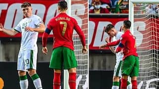 VIDEO: Ronaldo Slaps Irish Defender Before Taking Penalty in FIFA WC Qualifier Match