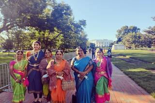 Indian-Americans Gather Outside White House To Welcome PM Modi Ahead Of Meeting With Biden | See Photos