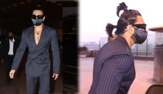 ब‍िना शर्ट के कोट और 'दो चोटी' में नजर आए Ranveer Singh, लुक देखकर फैंस के उड़े होश- Video