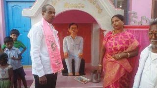 Telangana Man Who Built KCR Temple Puts it on Sale to Repay Loans, Says He Lost Reverence For Him