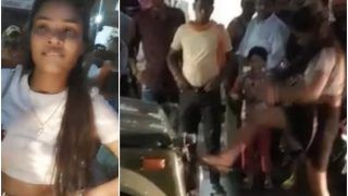Viral Video: Drunk Model Kicks & Damages Army Vehicle in Gwalior, Creates Ruckus | Watch