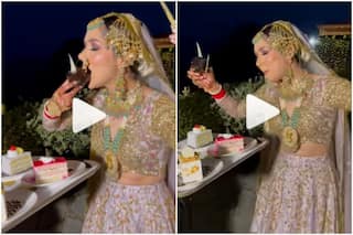Viral Video: Foodie Bride Gorges on Pastry While Dancing on Her Wedding Day | Watch