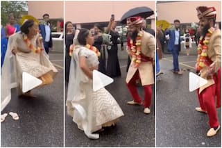 Viral Video: Bride & Groom's Energetic & Fun Dance Off on Road Will Make You Smile | Watch