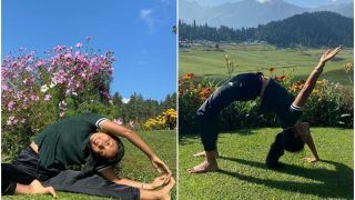 Ankita Konwar Performs Eloquent Yoga and Stretches in a Beautiful Backdrop of Kashmir