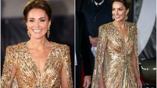 Kate Middleton Wears The Sparkliest Gown in The History of Royal Fashion as She Attends World Premiere of 'No Time To Die' in London | See Pics