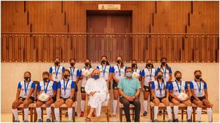 Odisha CM Naveen Patnaik Felicitates Indian U-18 Girls' Rugby Team