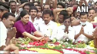Video: Sasikala Visits Jayalalithaa's Memorial For First Time Since Jail Release