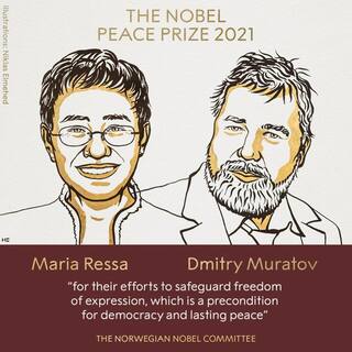 Journalist Maria Ressa, Dmitry Muratov Win Nobel Peace Prize 2021 For Their Efforts To Defend Freedom Of Expression