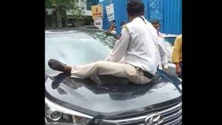 Video: Man Drags Mumbai Traffic Cop on Car Bonnet For 1 Km to Evade Fine, Booked
