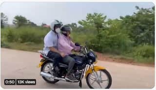 Video: Rahul Gandhi Kickstarts Congress' Poll Campaign in Goa, Rides Pillion on Motorcycle Taxi in Panaji | WATCH