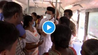WATCH: Tamil Nadu CM Stalin Hops on to City Bus, Leaves Passengers Surprised