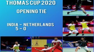 India Blank Netherlands 5-0 in Thomas Cup Opener