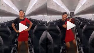 SpiceJet Air Hostess Dances to AR Rahman's 'Take it Easy Urvashi' on Empty Flight, People Love It | Watch