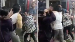 Viral Video: Wife Thrashes Husband & His Girlfriend With Chappal After Catching Them Red-Handed in Gym | Watch