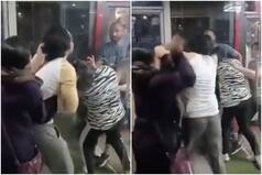 Viral Video: Wife Thrashes Husband & His Girlfriend With Chappal After Catching Them Red-Handed in Gym | Watch