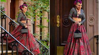 Sarah Jessica Parker Debuts a Falguni And Shane Peacock Lehenga in Full Carry Bradshaw Style - See Pics