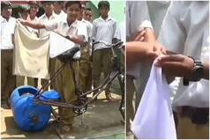 Viral Video: Boy Creates Desi Washing Machine Using Cycle, Cleans Dirty Cloth Within Minutes | Watch