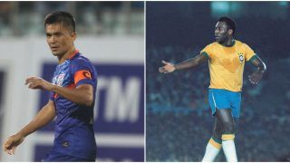 SAFF Championship 2021: Sunil Chhetri Equals Brazilian Great, Pele's International Goal-Scoring Record; In Contention With Lionel Messi and Cristiano Ronaldo Among the Active Scorers