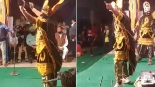 Viral Video of Ravana Doing Bhangra on Punjabi Song During Ramlila Resurfaces, Netizens in Splits. Watch