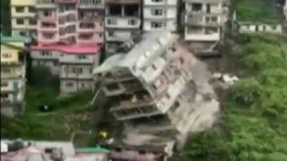 बारिश का कहर : शिमला में भूस्खलन के कारण बहुमंजिला इमारत ढही; देखें Video