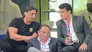 '90s in One Frame' - Sourav, Akhtar & Azhar Spotted During T20 WC 2021 Final; Picture Goes Viral