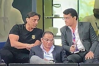 '90s in One Frame' - Sourav, Akhtar & Azhar Spotted During T20 WC 2021 Final; Picture Goes Viral