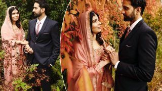 Malala Yousafzai is Stunning as a New Bride in a Traditional Soft Pink Suit