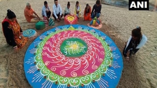 Allahabad University Students Create Beautiful Sand Art to Bring Awareness About Eco-friendly Diwali | See Pics