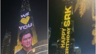 'We Love You SRK': Dubai's Burj Khalifa Lights Up to Wish Shah Rukh Khan on His 56th Birthday | Watch