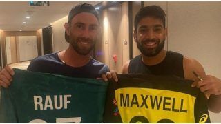 T20 World Cup: Glenn Maxwell Exchanges Jersey With Haris Rauf After Pakistan vs Australia Match, Says He is Proud of Him