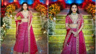 Dia Mirza Looks Ethereal in Red Bandhani Silk Lehenga Worth Rs 3 Lakh - See Pics