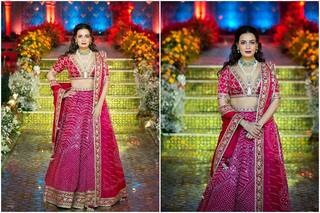 Dia Mirza Looks Ethereal in Red Bandhani Silk Lehenga Worth Rs 3 Lakh - See Pics