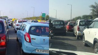 Massive Traffic Jam at Noida-Delhi Kalindi Kunj Route, People Complain of Being Stuck for Hours