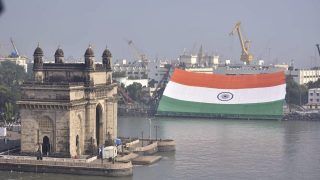 Indian Navy Unveils World's Largest National Flag in Mumbai
