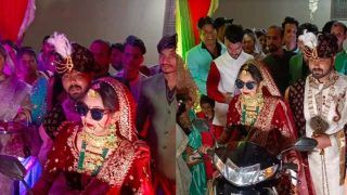 UP Bride Brings Her Own Baarat, Enters Wedding on Scooty With Groom Riding Pillion