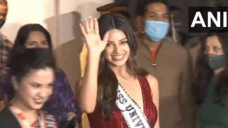 Video: Miss Universe 2021 हरनाज कौर संधू सुंदरता का ताज जीतने के बाद लौटी देश, मुंबई में हुआ स्‍वागत