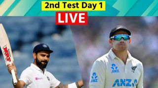 IND vs NZ MATCH HIGHLIGHTS 2nd Test Today, Day 1 Cricket Updates: Mayank Agarwal's Hundred Propels India to 221/4 vs New Zealand at STUMPS; Ajaz Patel Scalps Four-For