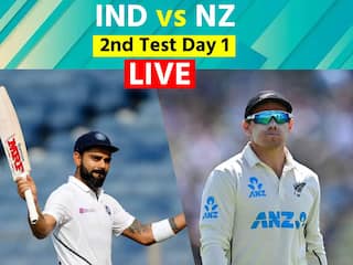 HIGHLIGHTS 2nd Test, Day 1: Mayank's Hundred Propels India to 221/4 vs New Zealand at STUMPS; Ajaz Scalps Four-For