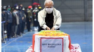 PM Narendra Modi Pays His Last Tributes To General Bipin Rawat, and Others at Palam Airport