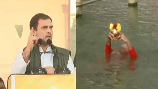 UP: राहुल गांधी ने अमेठी से PM मोदी पर हमला बोला- हिंदुत्ववादी गंगा में अकेला स्नान करता है और...