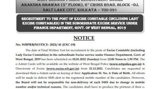 WB Police Recruitment: Admit Card to Release For Excise Constable Post on Dec 21; Exam to be Held on Jan 2