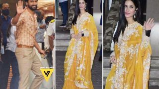 Vicky Kaushal Waves At Paps, Katrina Kaif Stuns In Yellow Attire As They Leave For Jaipur | Wedding Update